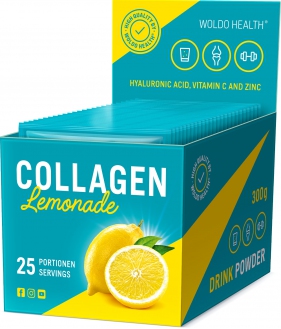 KOMPLETNÍ SORTIMENT - Woldohealth Mořský a hovězí kolagen 25x12g Citronáda