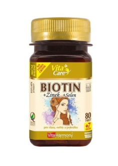 KOMPLETNÍ SORTIMENT - VitaHarmony Biotin + Zinek + Selen 87 tbl.