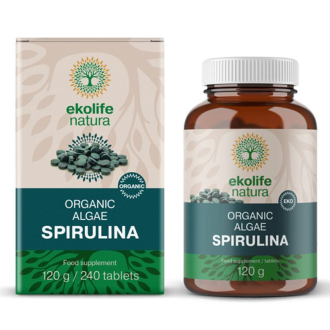 Kompletní sortiment - Ekolife natura Algae Spirulina Organic 240 tablet