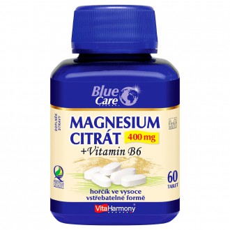 KOMPLETNÍ SORTIMENT - Magnesium citrát 400 mg + Vitamin B6 - 60 tbl.
