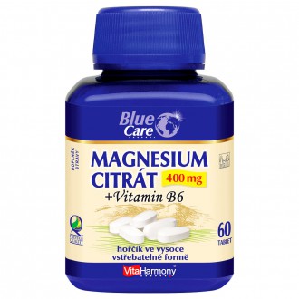 Kompletní sortiment - Magnesium citrát 400 mg + Vitamin B6 - 60 tbl.