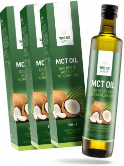 Problematika - 2+1 Woldohealth MCT olej  3x500 ML ( 100% KOKOSOVÉHO OLEJE)