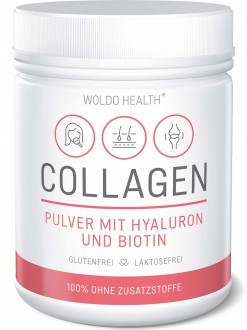 KOMPLETNÍ SORTIMENT - Woldohealth Kolagen s kyselinou hyaluronovou a biotinem 500g