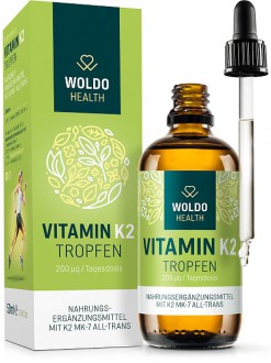KOMPLETNÍ SORTIMENT - Woldohealth Vitamín K2 Vegan MK-7 200 µg 50 ml
