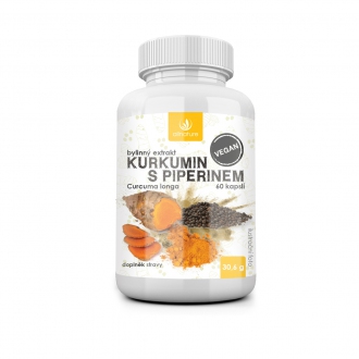 KOMPLETNÍ SORTIMENT - Allnature Kurkumin s piperinem bylinný extrakt 60 cps.