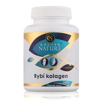 KOMPLETNÍ SORTIMENT - Golden Nature Rybí kolagen+Vitamin C 100 cps.