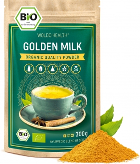 Kompletní sortiment - Woldohealth Zlaté mléko kurkuma 300g