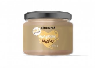 KOMPLETNÍ SORTIMENT - Allnature Arašídové máslo s bílou čokoládou 220 g
