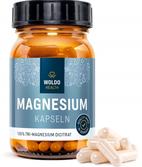KOMPLETNÍ SORTIMENT - Woldohealth Hořčík Tri-Magnesium dicitrát 120 cps.