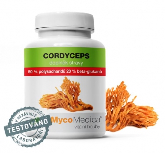 Kompletní sortiment - MycoMedica Cordyceps 50% polysacharidů 90 cps.