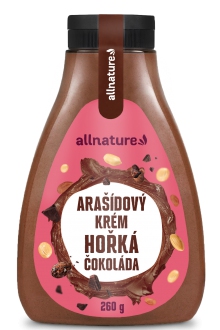 KOMPLETNÍ SORTIMENT - Allnature Arašídový krém s hořkou čokoládou 260 g (Praktické balení)