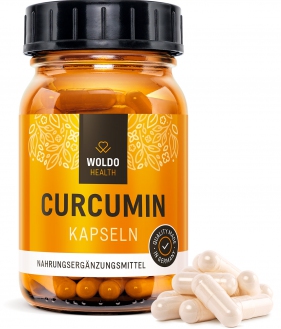 KOMPLETNÍ SORTIMENT - Woldohealth Kurkumin s piperinem 120 kapslí