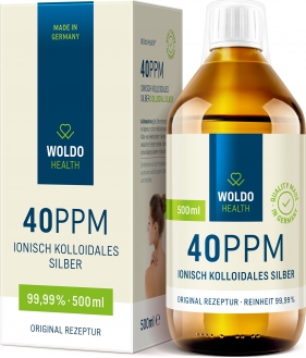 KOMPLETNÍ SORTIMENT - Woldohealth Koloidní stříbro 40 ppm 500ml