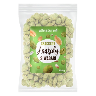 Zdravá výživa - Allnature Arašídy wasabi - crackery 100 g