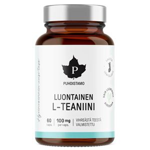 Kompletní sortiment - Puhdistamo L-Theanine Natural 60 kapslí (Luontainen L-Teaniini)