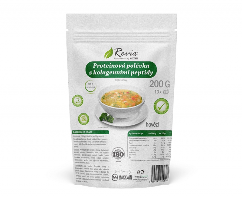 Revix Proteinová polévka s kolagenními peptidy HOVĚZÍ 200G - Revix