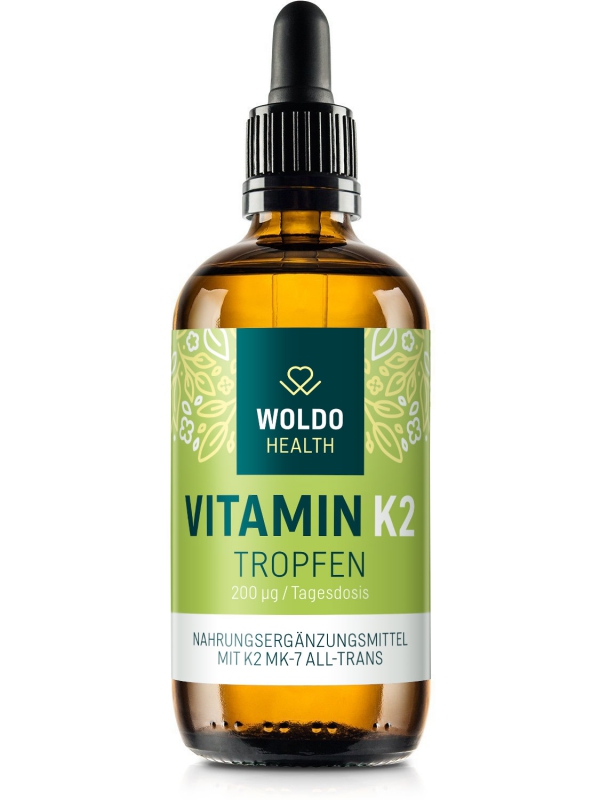 Woldohealth Vitamín K2 Vegan MK-7 200 μg 50 ml + dárek Golden Nature Chia semínka 100g zdarma