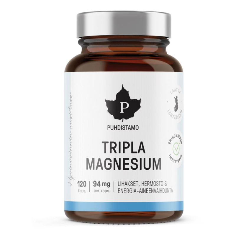 Puhdistamo Triple Magnesium 120 kapslí (Hořčík)