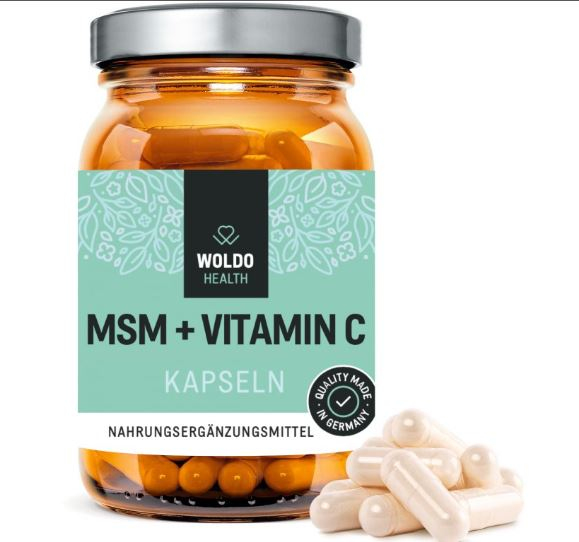 Woldohealth MSM s Vitamínem C 180 kapslí