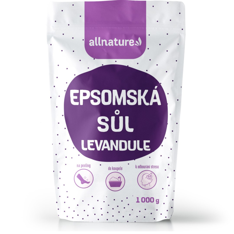 Allnature Epsomská sůl Levandule 1000 g - Allnature