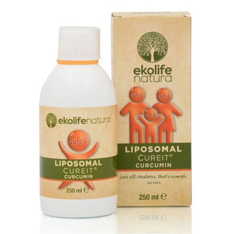 EkoLife nature Liposomal CureIt Curcumin 250ml (Lipozomální CureIt Kurkumin) + dárek Zinek Forte 25 mg - 30 tbl. zdarma