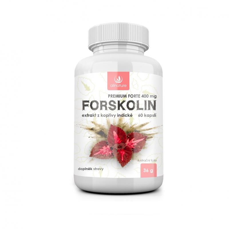 Allnature Forskolin Premium forte 400 mg 60 cps. Expirace 13.6.2024