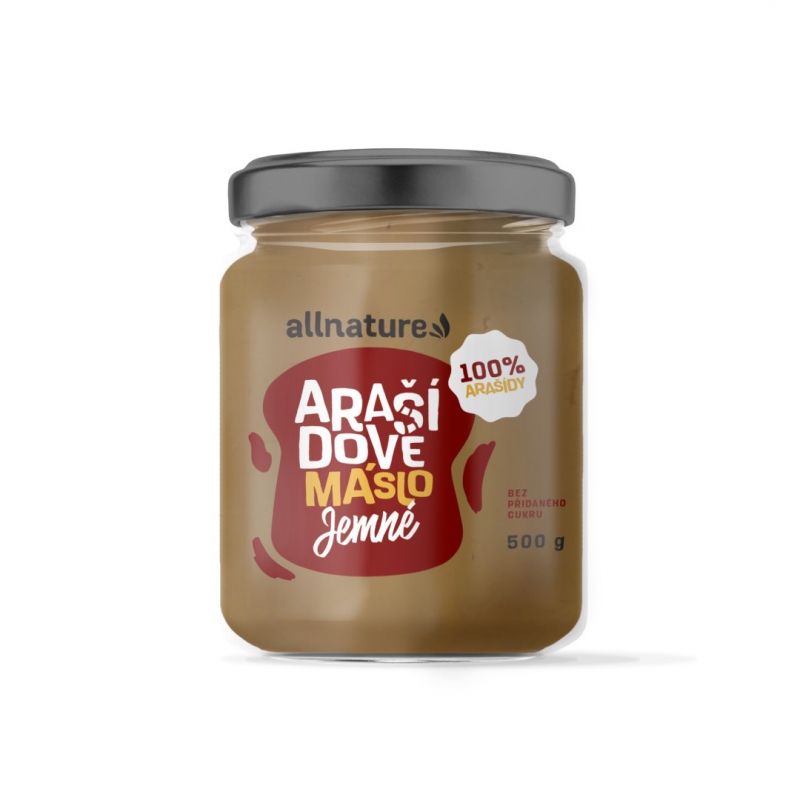Allnature Arašídové máslo jemné 500 g - Allnature
