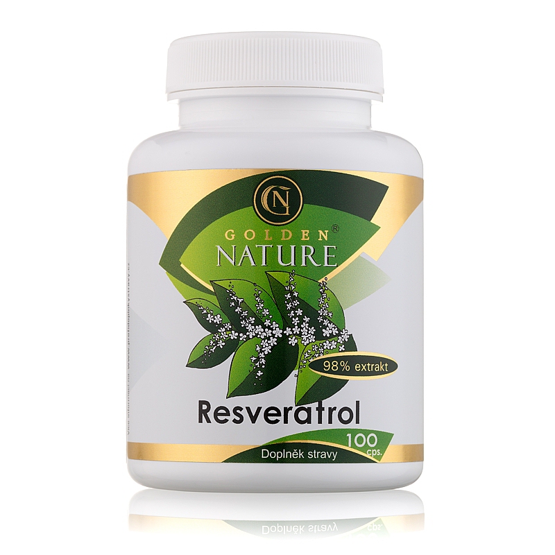 Golden Nature Resveratrol 98% 100 cps. + dárek Golden Nature Slunečnicové semínko 100g zdarma