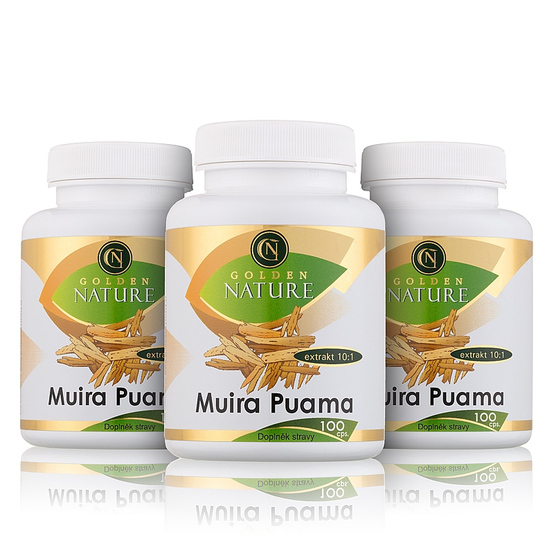 2+1 Golden Nature Muira Puama 300 cps. + dárek Golden Nature Chia semínka 100g zdarma