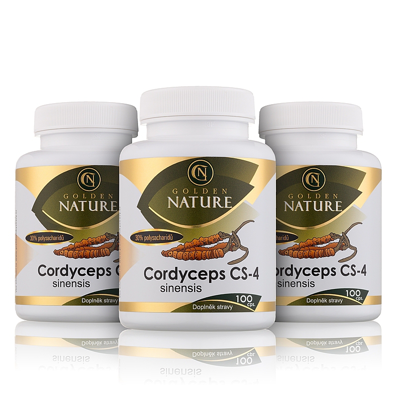 2+1 Golden Nature Cordyceps CS-4 300 cps. + dárek Golden Nature Goji 80g zdarma