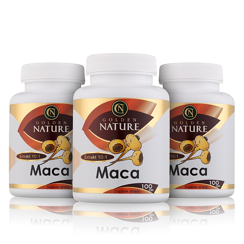 2+1 Golden Nature Maca 300 cps. + dárek Golden Nature Chia semínka 100g zdarma