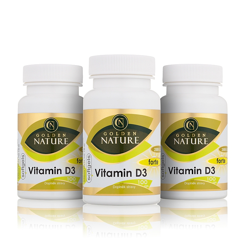 2+1 Golden Nature Vitamin D3 2000 I.U. softgel 300 cps.