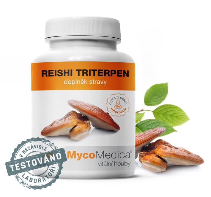 MycoMedica Reishi triterpen 90 cps. + doprava zdarma + dárek Golden Nature Goji 80g zdarma