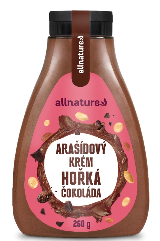 Allnature Arašídový krém s hořkou čokoládou 260 g