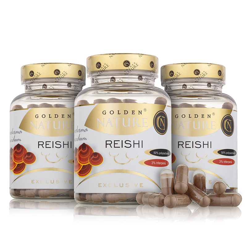 2+1 GN Exclusive Reishi 50% polysacharidů 300 cps. - Golden Nature