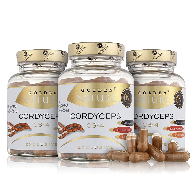 2+1 GN Exclusive Cordyceps sinensis CS-4 50% polysacharidů 300 cps. - Golden Nature