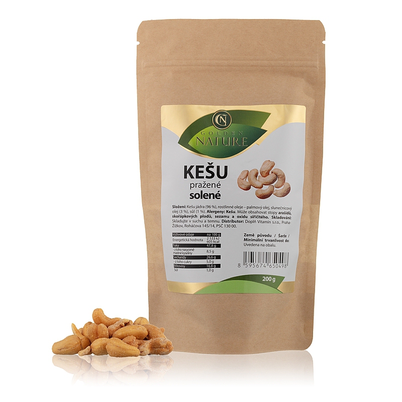 Golden Nature Kešu SOLENÉ 200g - Golden Nature