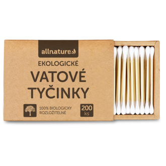 Allnature Ekologické vatové tyčinky 200 ks