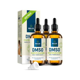 2+1 WoldoHealth DMSO dimethylsulfoxid 99,9% 300 ml.