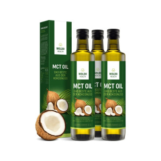 2+1 Woldohealth MCT olej  3x500 ML ( 100% KOKOSOVÉHO OLEJE)