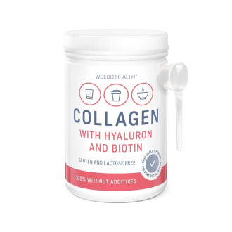 Woldohealth Kolagen s kyselinou hyaluronovou a biotinem 500g