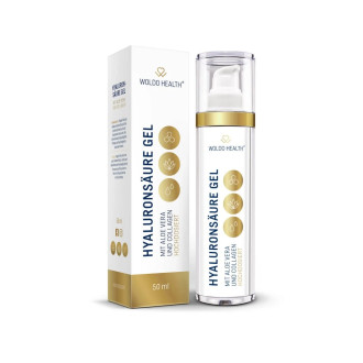 WoldoHealth Kyselina hyaluronová s kolagenem a aloe vera gel 50 ml