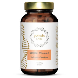 Puravia LABS Přírodní vitamín C - BIO Acerola + Camu camu, 60 kapslí