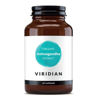 Viridian Ashwagandha Extract 60 kapslí Organic (Indický ženšen KSM-66)