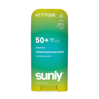 ATTITUDE Sunly Minerální opalovací krém (tyčinka) SPF 50+ bez vůně 60 g