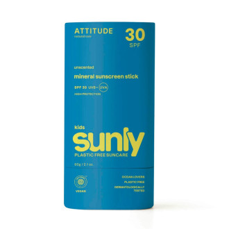 ATTITUDE Sunly Dětský minerální opalovací krém (tyčinka) SPF 30 bez vůně 60 g