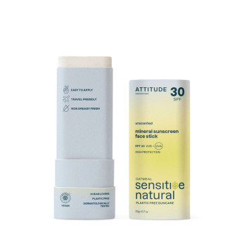 ATTITUDE Sunly Minerální opalovací krém (tyčinka) SPF 30 pro citlivou pokožku 20 g