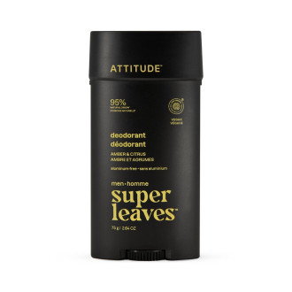 ATTITUDE Super leaves Pánský deodorant bez hliníku - amber & citrus 75 g