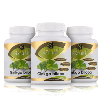 2+1 Golden Nature Ginkgo Biloba extrakt 50:1 60mg 300 cps.