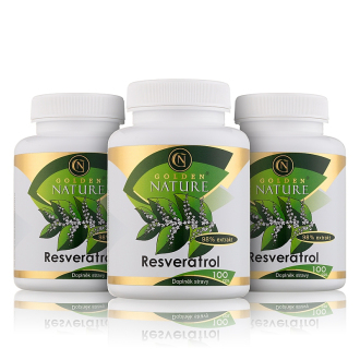 2+1 Golden Nature Resveratrol 98% 300 cps.